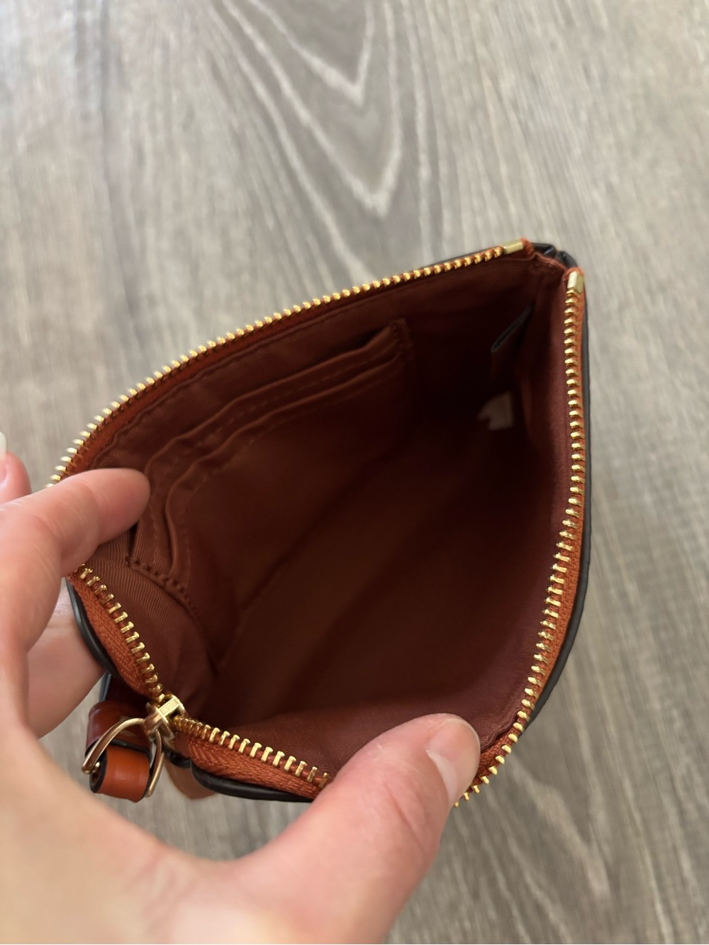 Coach Corner Zip Wristlet In Signature Canvas - Picture 6 of 7